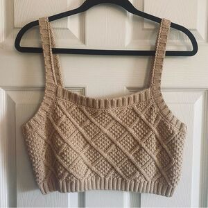 Current Air Cropped Sweater Tank